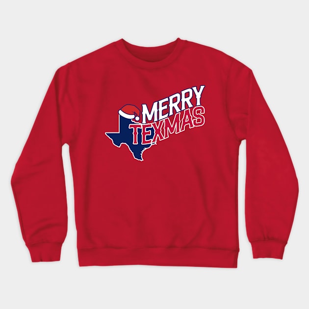 Merry Texas Santa Hat Crewneck Sweatshirt by BRAVOMAXXX